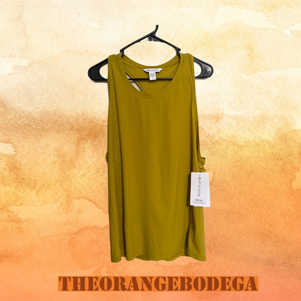 Athleta Ultimate train tank Oxidize Yellow Size 1X NWT